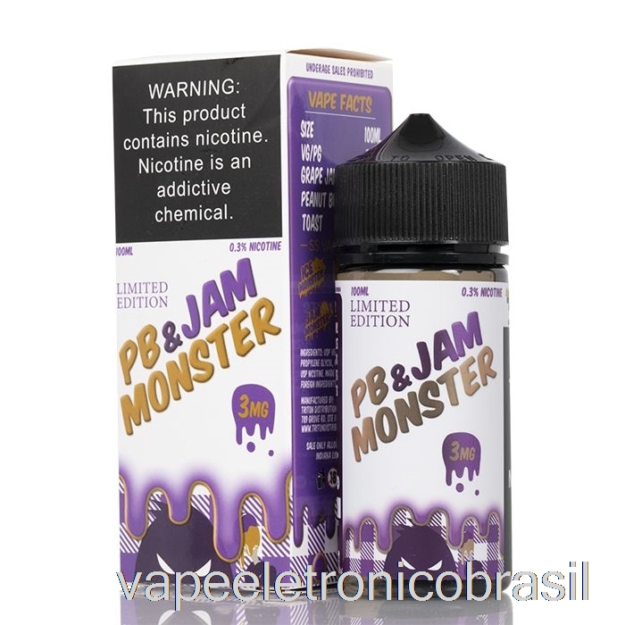 Vape Vaporesso Uva - Pb E Jam Monster - 100ml 3mg